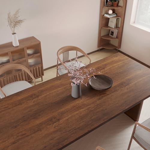 CHIHUT Cabinet Wallpaper Peel and Stick Dark Brown Wood Contact Paper for Cabinets Drawer Liner 12"x100" Self Adhesive Waterproof Wood Grain Wallpaper Decorative Vinyl Wrap for Furniture Desk - size: 12" x 100"