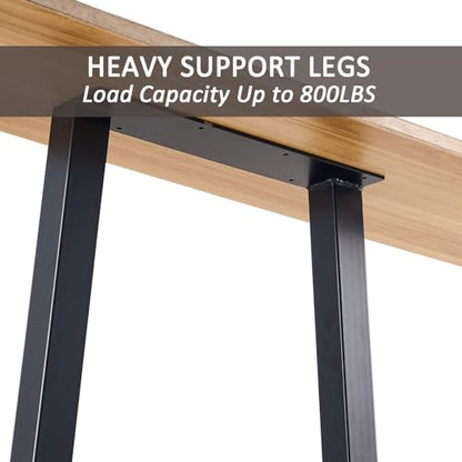 ALLCOS Bar Table Legs 40 Inch Metal Dining Table Legs Heavy Duty Metal Desk Legs Coffee Table Legs, Black, Set of 2 - size: 40 Inch