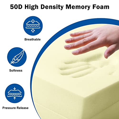 Nigoone Upholstery Foam Cushion High Density, 2" X 24" X 72" Firm Padding Soft Support, Bench Cushion Replacement for Sofa Pillows Chairs - size: 2x24x72