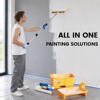 VOOMEY Professional 18 Inch Paint Roller Kit with 1.9-4.4 FT Extension Pole - size: 27pc with 1.9-4.4 FT Adjustable Extension Pole