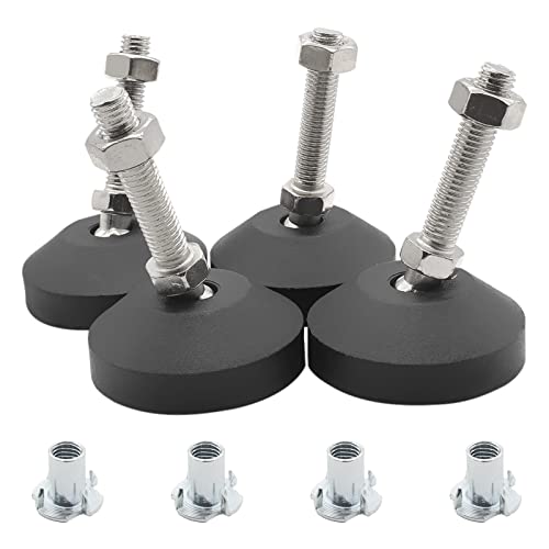 Luomorgo M10 Leveling Feet with T-Nut, 4 Pcs, D50 x M10 x H50 - size: D50 x M10 x H50