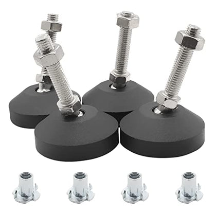 Luomorgo M10 Leveling Feet with T-Nut, 4 Pcs, D50 x M10 x H50 - size: D50 x M10 x H50