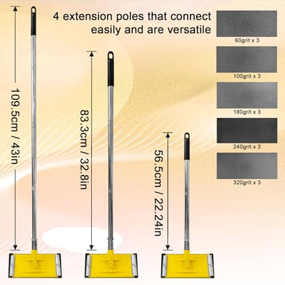 Pole Sander for Drywall, Hand Sanding Pole with Extension Handle - size: Pole Sander Set