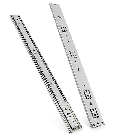 Soft Close Drawer Slides 22 Inch - Silver, 1 Pair (2 Pieces) - color: Silver, size: 22 Inch