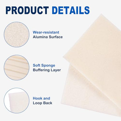 18Pcs 400Grit Sanding Sponges, 4x2.8In Hook & Loop White - size: 400 Grit