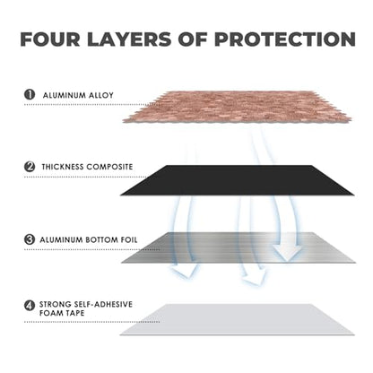 STICKGOO Mosaic Peel and Stick Backsplash Tiles, 8 Sheets, Rose Gold - color: Rose Gold