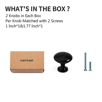 Kitchen Cabinet Knobs and Pulls Matte Black Drawer Knobs Single Hole Closet Door Knobs Dresser Handles Furniture Knobs,2 Pack - color: Matt Black, size: 2 Pack, style: Modern