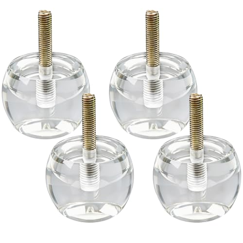 Clear Acrylic Furniture Legs, 1.9 Inch Height, 4Pcs - size: H 1.9 Inch