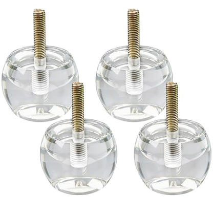 Clear Acrylic Furniture Legs, 1.9 Inch Height, 4Pcs - size: H 1.9 Inch