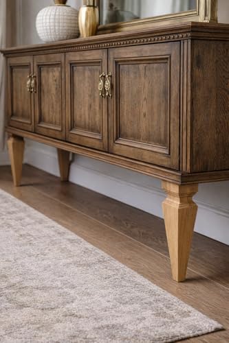 10 Inch Square Solid Beech Wood Replacement Furniture Legs, Set of 4, Wooden Feet Mid Century Modern, Unfinished Legs for Sofa, Couch, Armchair, Ottoman, Cabinet, TV Stand, Dresser - size: 10" / 25cm