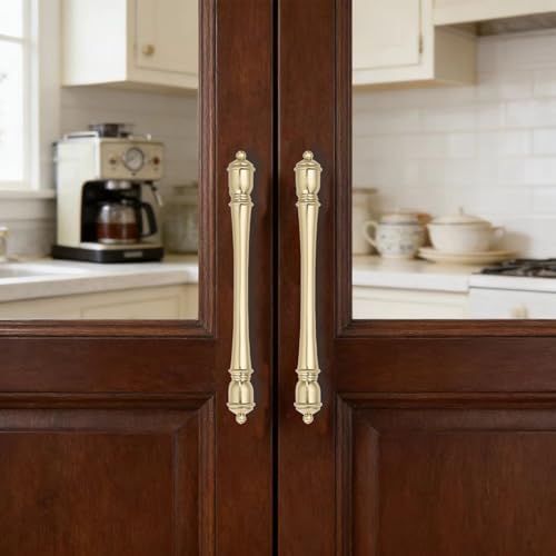 khtumeware 10 Pack 3-1/2 inch(89mm) Hole Center Brushed Gold Cabinet Pulls Heavy-Duty Solid Matte Gold Cabinet Hardware Drawer Pulls Hardware Suitable for Kitchens bathrooms and Dressing Tables - color: Brushed Gold, size: 3-1/2inch(89mm) hole center