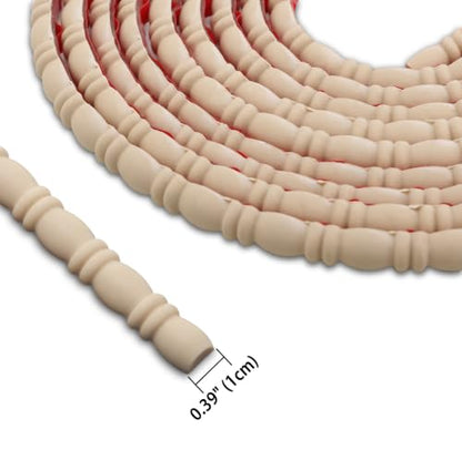 Trimold 0.4" x 196.8" Peel and Stick Bead and Reel Trim, Wood-Tone - color: Wood-Tone Bead and Reel, size: Length: 196.8"