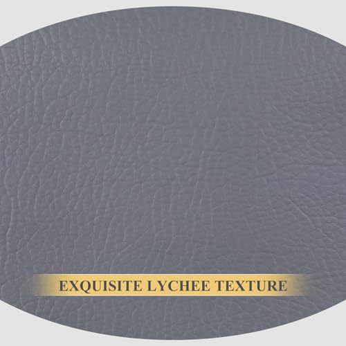 Faux Leather 0.7mm Upholstery Fabric by the Yard 55x108 Inch Gray - color: Gray, size: Pre Cut 3 Yard