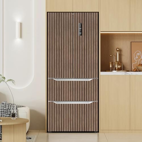 Yun-aeon Natural Wood - Light Tan Slats Peel and Stick Wallpaper for Wall - color: Light Tan, size: 17.3" x 160"