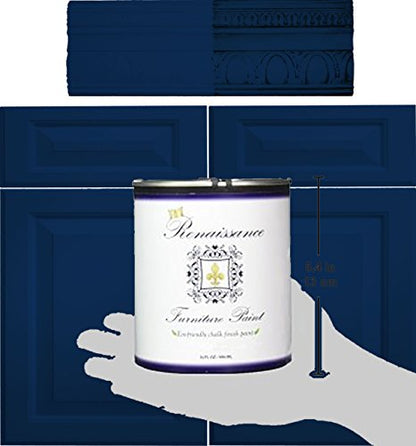 Retique It Chalk Furniture Renaissance Furniture & Cabinet Paint, 32 oz (Quart), Black Indigo, 32 Fluid Ounces - color: Black Indigo, size: 32 Fl Oz (Pack of 1)