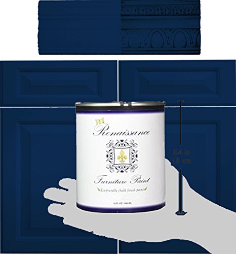 Retique It Chalk Furniture Renaissance Furniture & Cabinet Paint, 32 oz (Quart), Black Indigo, 32 Fluid Ounces - color: Black Indigo, size: 32 Fl Oz (Pack of 1)