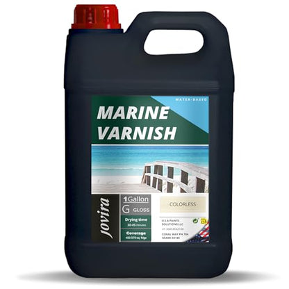 Water-Based Marine Varnish. Specially Resistant in Marine environments (1 G, Glossy). - color: Glossy, size: 1 G