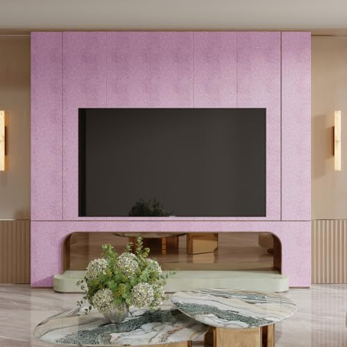 Yutianli 3D Wall Panel Peel and Stick Soundproof Foam Linen Wall Cloth Pink 16.7"x118" Self-Adhesive Decorative Wallpaper Anti-Collision Wall Padding - color: Pink