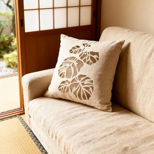 TIAMECH A4 Reusable Tropical Leaf Stencil for Painting - style: Tropical Leaf