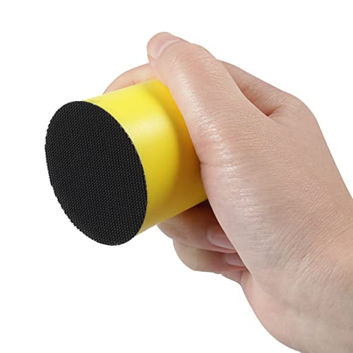 SPEEDWOX 3 Pack 2" Hand Sanding Blocks Hook and Loop Sanding Pad Hook Backing Plate for Wood Furniture Restoration Polishing Home and Car (Yellow) - style: 2" 3Pack
