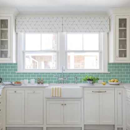 STICKGOO 10-Sheet Backsplash Peel and Stick Subway Tile(Thicker Design) - color: Teal Green