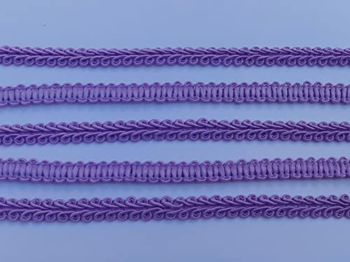 3/8 Inch Gimp Braid Trim 50 Yards for Upholstery Costume DIY Crafts (1308 Purple) - color: Purple