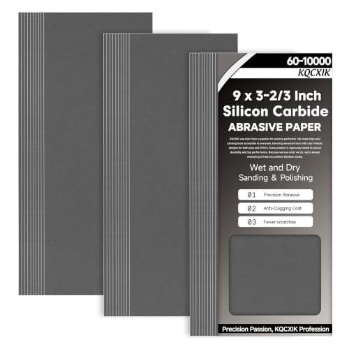 Premium 30-Sheet 2500 Grit Wet Dry Sandpaper, 9 x 3-2/3 Inch - style: 2500Grit