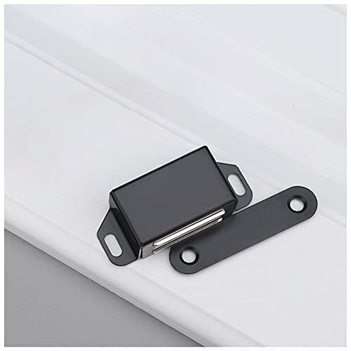 20 lbs Magnetic Door Catch, Heavy Duty Latch for Cabinets Shutter Closet Furniture Door, Stainless Steel Cabinet Catch,Black (4 Pack) - color: 4PC-Black