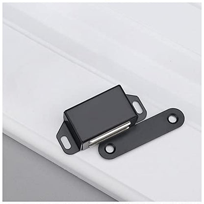 20 lbs Magnetic Door Catch, Heavy Duty Latch for Cabinets Shutter Closet Furniture Door, Stainless Steel Cabinet Catch,Black (4 Pack) - color: 4PC-Black