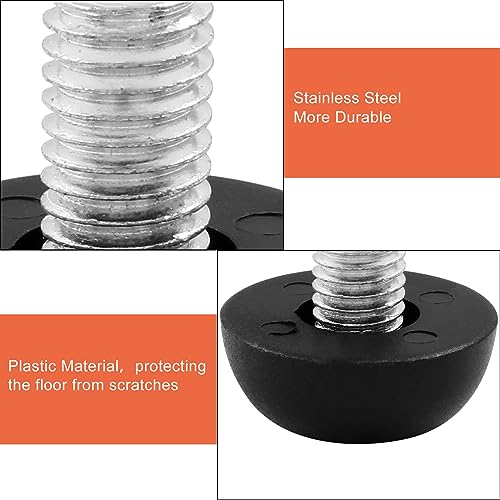 Litoexpe 8 Pcs M8 Adjustable Furniture Leg Levelers