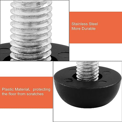 Litoexpe 8 Pcs M8 Adjustable Furniture Leg Levelers