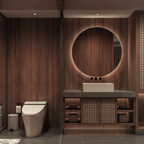 Walnut Wood Contact Paper 24x354 inch Wood Peel and Stick Wallpaper Removable Self-Adhesive Decorative Wallpaper Waterproof Thickened Wooden Texture Vinyl Wrap for Furniture Covering - size: 24" x 354"