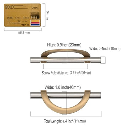 Amerdeco 10 Pack Brushed Satin Nickel and Champagne Bronze Cabinet Pulls 3.75 Inch(96MM) Hole Centers Kitchen Cabinet Handles Cabinet Hardware Cupboard Handles Drawer Pulls… - color: Champagne Gold Brushed Satin Nickel, size: 3.75"/96MM Hole Center, style