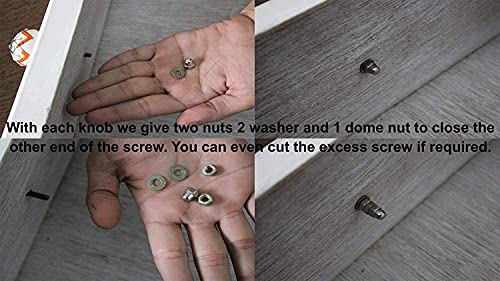 Set of 10 Handmade Ceramic Knobs |Ceramic Cabinet Knobs | Drawer Pulls for Home, Kitchen, Bathroom or Office | Drawer Knob Comes with Bolts and Washer (Multicolor)