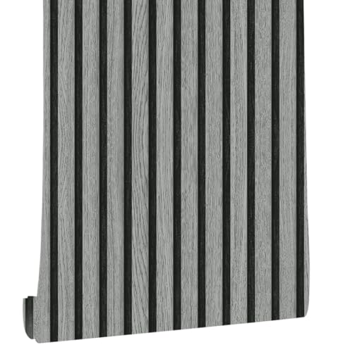 myforHD Wallpaper Peel and Stick Wood Grating Stripe Self-Adhesive Wallpaper Faux Wood Contact Paper Wood Slats Self Adhesive Wall Paper PVC Vinyl Film Removable Waterproof (Wood D, 17.3" x 236") - color: Wood D, size: 17.3" x 236.2"