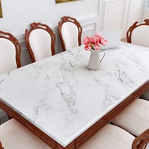 Decotalk 30"x200" Countertop Vinyl Wrap Marble Contact Paper White Counter Cover for Countertops Waterproof Matte Marbles Contact Paper for Counter Top Removable Marble Wallpaper Peel and Stick - size: 30" x 200"