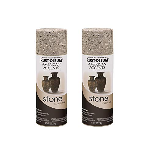 Rust-Oleum 7995830-2PK Stone Creations Spray Paint, 12 oz, Pebble, 2 Pack - color: Pebble, size: 12 Ounce (Pack of 2)