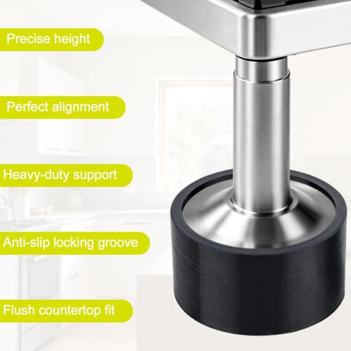 NQEUEPN 4 Range Leveling Feet Risers for GE Samsung Legs up to 1-5/8" Dia - style: 4pcs+16pcs