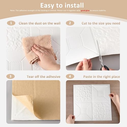 Nuanchu 20 Pcs 13.8 x 13.8 Inch Ceiling Tiles Peel and Stick, Mixed Style - color: Mixed Style, size: 13.8 x 13.8 Inch