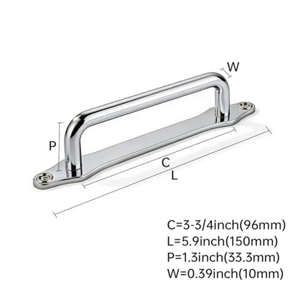 khtumeware 5 Pack 3-3/4 Inch Hole Center Polished Chrome Cabinet Pull with Backplate Solid Heavy Duty Handles with Backplate Cabinet Pulls for Drawer Kitchen Improvement Hardware - color: Polished Chrome, size: 3-3/4 Inch Hole Center