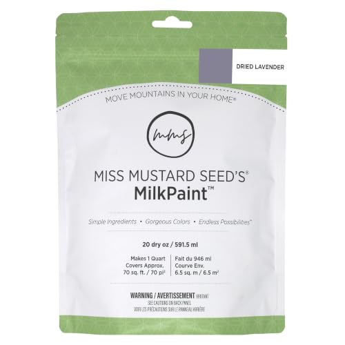 Miss Mustard Seed's Milk Paint for Furniture, Cabinets & Wood, Dried Lavender, Quart - color: Dried Lavender, size: 20 Ounce (Pack of 1)