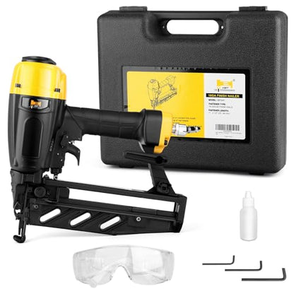 HBT HBT64P 16 Gauge Finish Nailer with Magnesium Housing, Straight Finish Nail Gun with Carrying Case, for 1-Inch up to 2-1/2-Inch Finish Nails