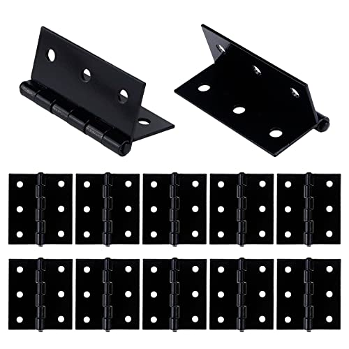 T Tulead 12PCS Black Door Hinges 2-Inch Iron Cabinet Hinge - style: Modern