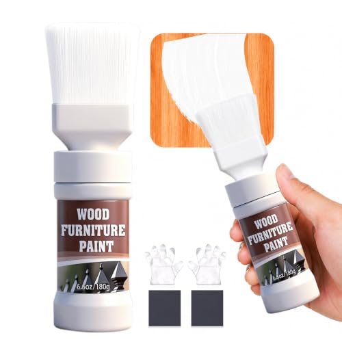White Touch-Up Paint With Brush for Wood,Furniture,Cabinets,Metal - color: White