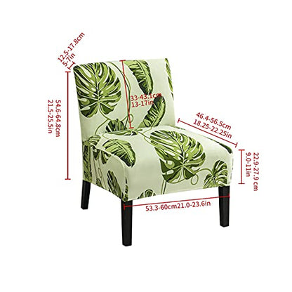 Eco-Ancheng Armless Chair Slipcover Removable Armless Accent Chairs Covers Washable Armless Slipper Chair Slipcover Printed Armless Chair Furniture Protector Covers for Living Dining Room Hotel - color: A16