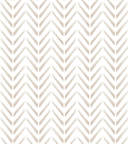 Herringbone Peel and Stick Wallpaper Boho Neutral 197in17.3in - size: 17.3" x 197"