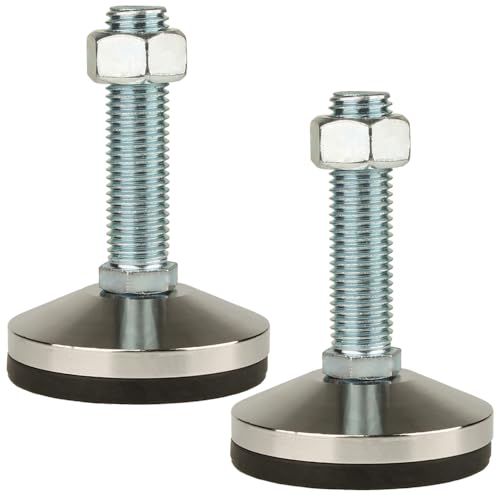 Heavy Duty Leveling Screw Leg,Leg Leveler 3.94" Dia Base,Adjustable Leveling feet M24 Thread, 4800 Lb Capacity,Capacity for Workbench, Machine, Cabinet, (D100xM24x100,2 Pcs,Black) - size: D100xM24x100,2 Pcs
