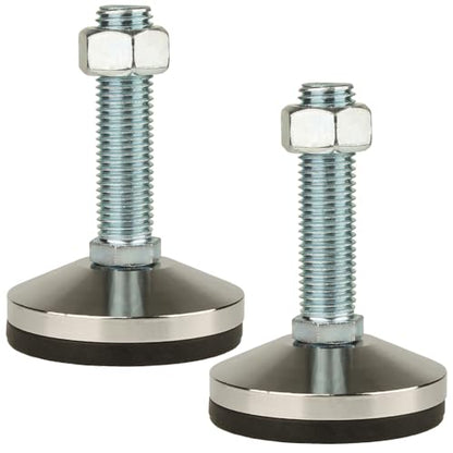 Heavy Duty Leveling Screw Leg,Leg Leveler 3.94" Dia Base,Adjustable Leveling feet M24 Thread, 4800 Lb Capacity,Capacity for Workbench, Machine, Cabinet, (D100xM24x100,2 Pcs,Black) - size: D100xM24x100,2 Pcs