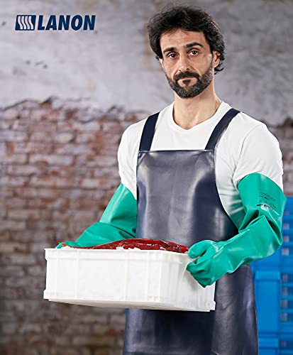 LANON 18" Long Nitrile Chemical Resistant Gloves,Unlined,Green,XLarge - size: X-Large (Pack of 1)