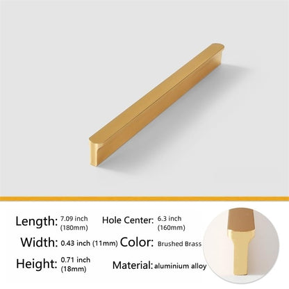 5 Pack Gold Cabinet Pulls - Brushed Brass Kitchen Hardware Handles for Dresser Drawers -T Shape Cabinet Hardware (7.09 inch,Brushed Gold) - color: Brushed Gold, size: 7.09 inch